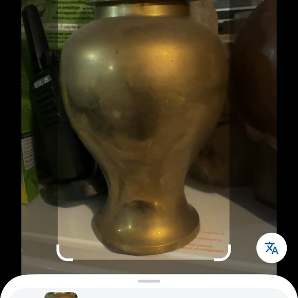 Vintage Solid Brass Ginger Jar / Vase with Lid / Urn - Mid-Century Decor - Picture 2 of 3